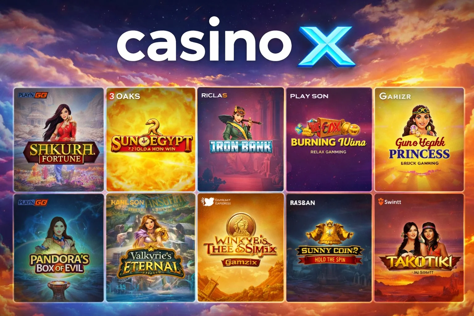 Casino-X игровой каталог: слоты от ведущих провайдеров, live-казино